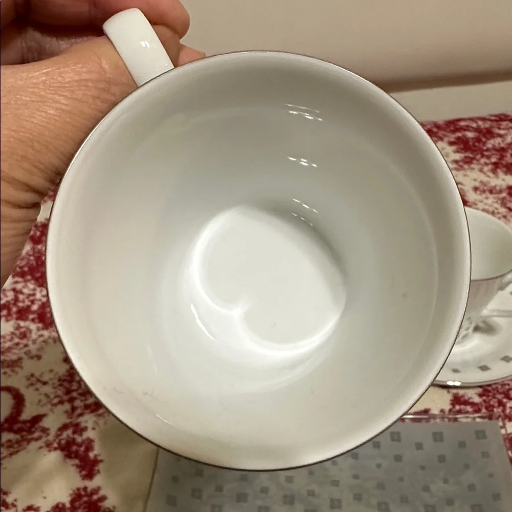 Givenchy Elegant White Tea Set with Silver Accents